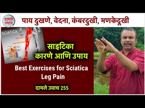 पाय दुखणे, वेदना, कंबरदुखी, मणकेदूखी  - साइटिका कारणे व उपाय | sciatica home remedy | दामले उवाच 254